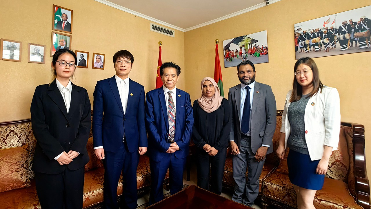 世界物联网大会执委会何绪明带队访问马尔代夫驻华大使馆 世界物联网大会执委会何绪明带队访问马尔代夫驻华大使馆