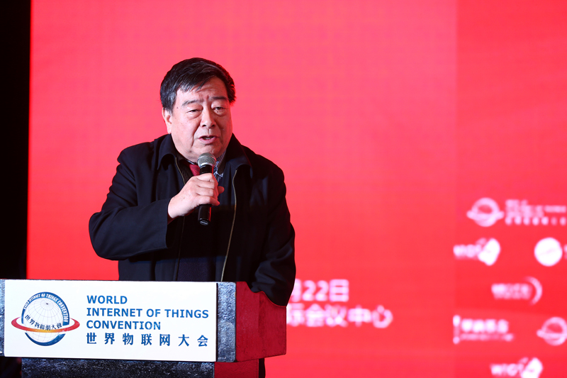 世界物联网创新与应用高峰论坛上国务院原参事、科技部原秘书长石定寰致辞.jpg